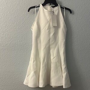 Zara Cream Halter Mini Dress